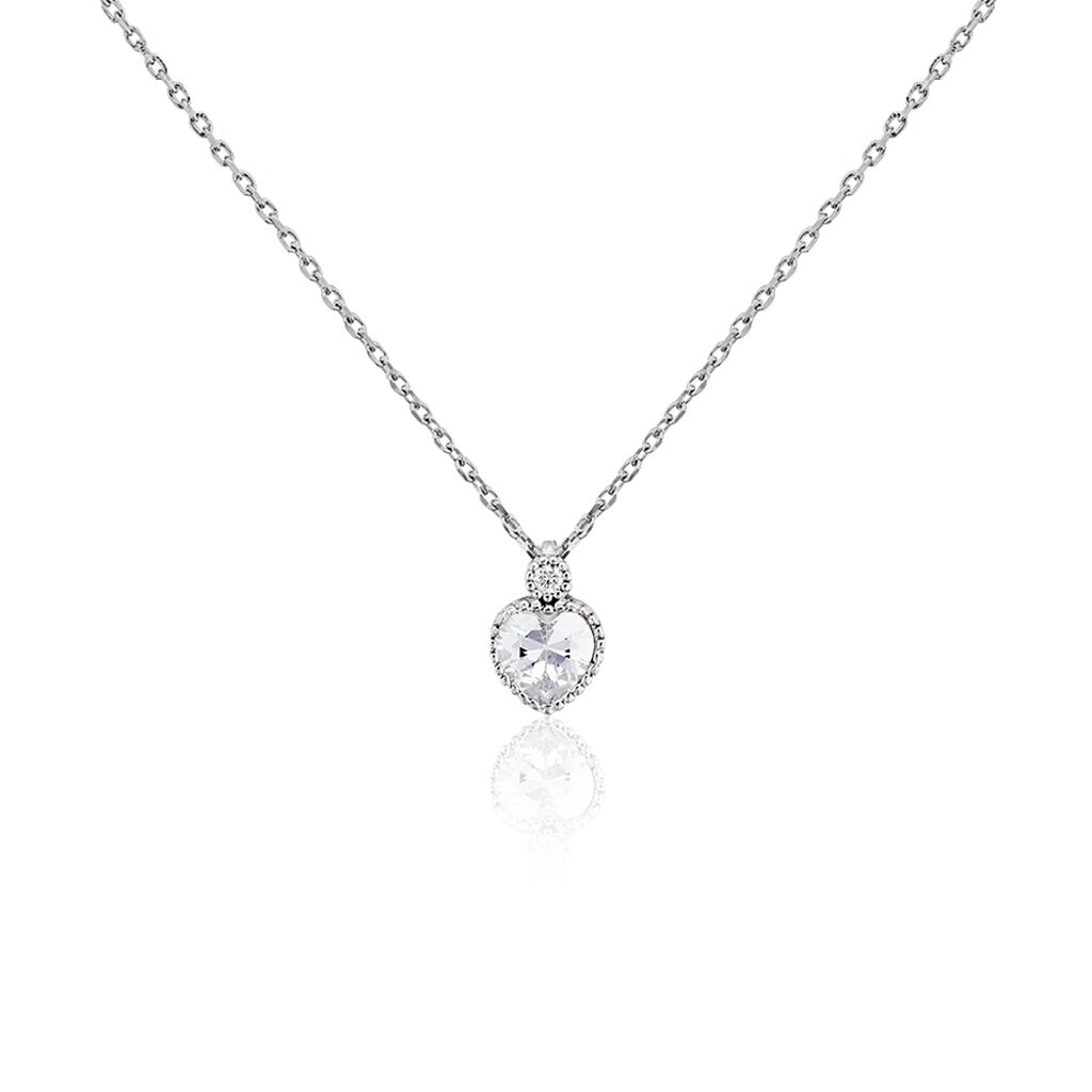 Collier Shannon Argent Blanc Oxyde De Zirconium - Colliers avec pierres Femme | Marc Orian