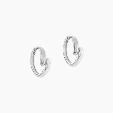 Cr&eacute;oles Antipater Argent Blanc Oxyde De Zirconium - Cr&eacute;oles Femme | Marc Orian