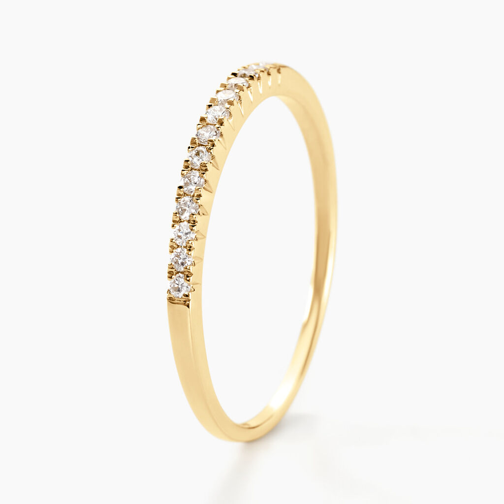 Alliance Pristina Or Jaune Diamant - Alliances avec pierres Femme | Marc Orian