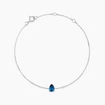 Bracelet Or Blanc Goutte Topaze - Bracelets cha&icirc;nes Femme | Marc Orian