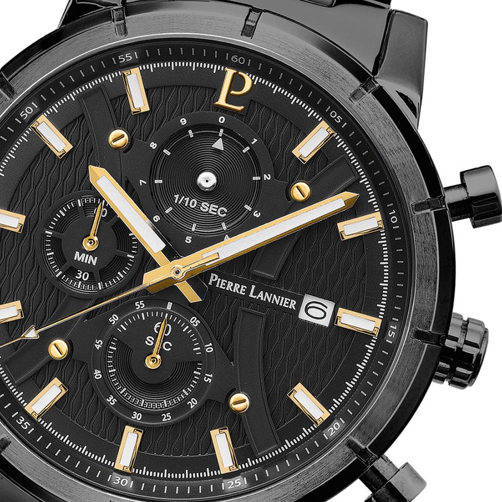 Montre Pierre Lannier Criterium Noir - Montres étanches Homme | Marc Orian