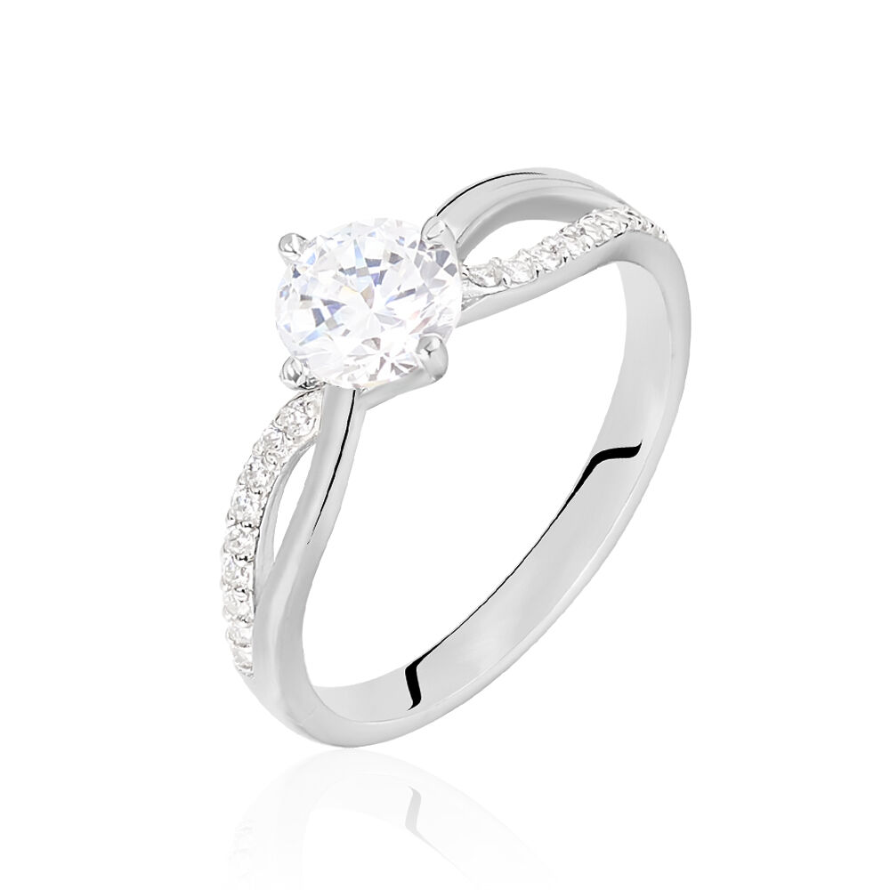 Solitaire argent femme clearance