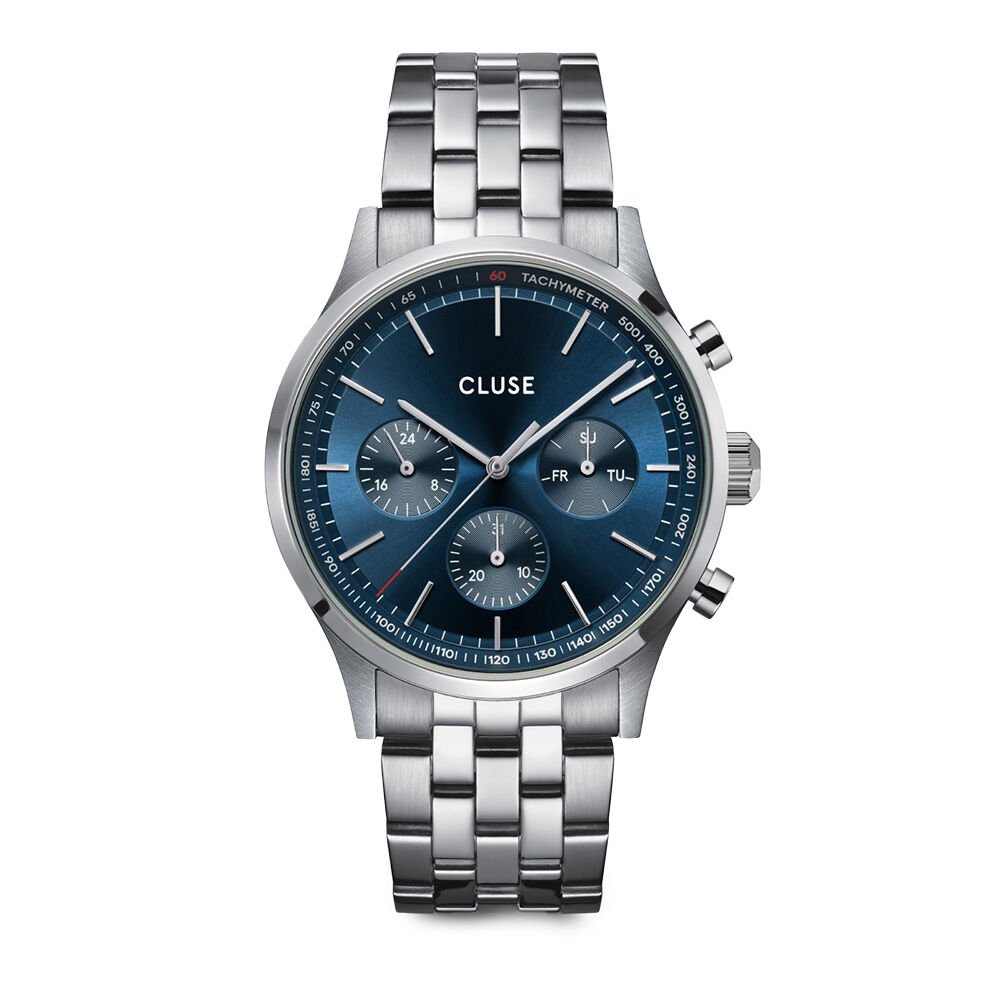 Montre Cluse Anth&eacute;or Multifonction Bleu - Montres &eacute;tanches Homme | Marc Orian