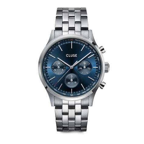 Montre Cluse Anth&eacute;or Multifonction Bleu - Montres &eacute;tanches Homme | Marc Orian
