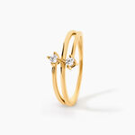 Bague Seward Or Jaune Diamant Synth&eacute;tique - Bagues avec pierre Femme | Marc Orian