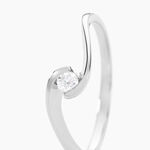 Bague Solitaire Vrille Or Blanc Diamant - Parures de mariage Femme | Marc Orian