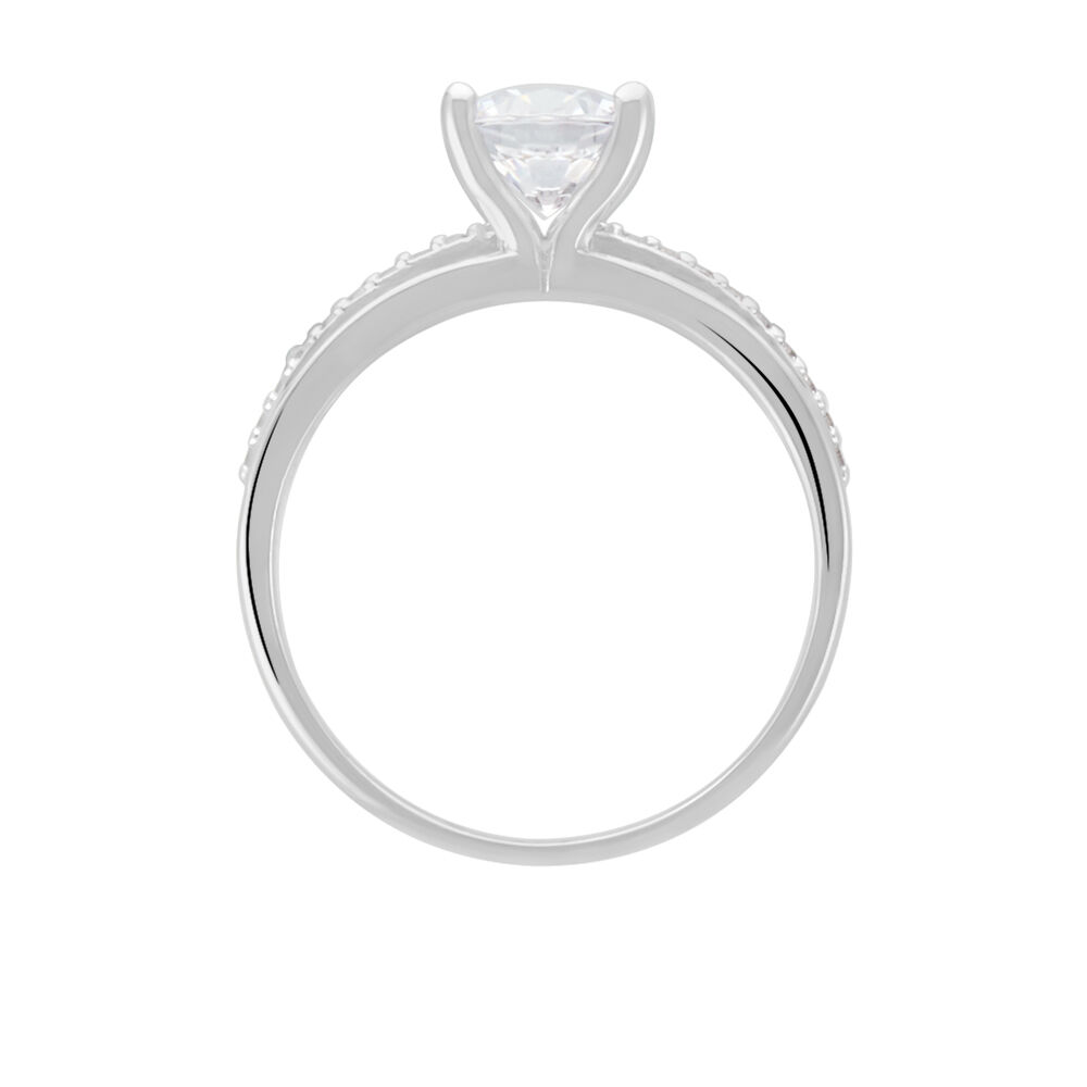 Bague Solitaire Mercan Argent Blanc Oxyde De Zirconium - Solitaires Femme | Marc Orian