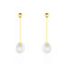 Boucles D'oreilles Pendantes Valera Or Jaune Perle De Culture - Boucles d'oreilles mariage Femme | Marc Orian