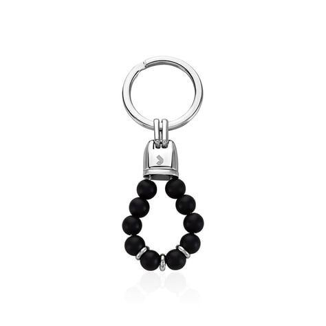 Porte Clefs Jourdan Acier Gris Onyx - Bijoux fantaisie Homme | Marc Orian
