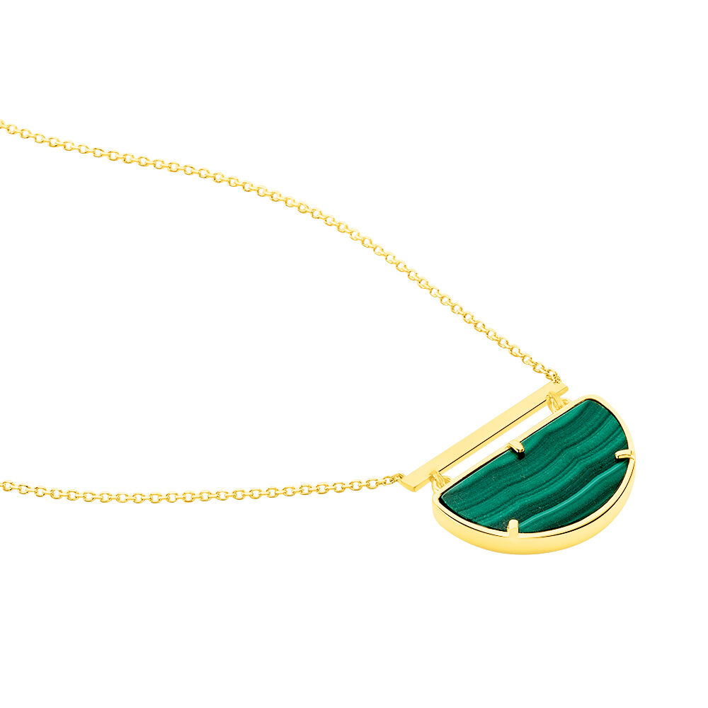 Collier Florica Or Jaune Malachite - Colliers avec pierres Femme | Marc Orian