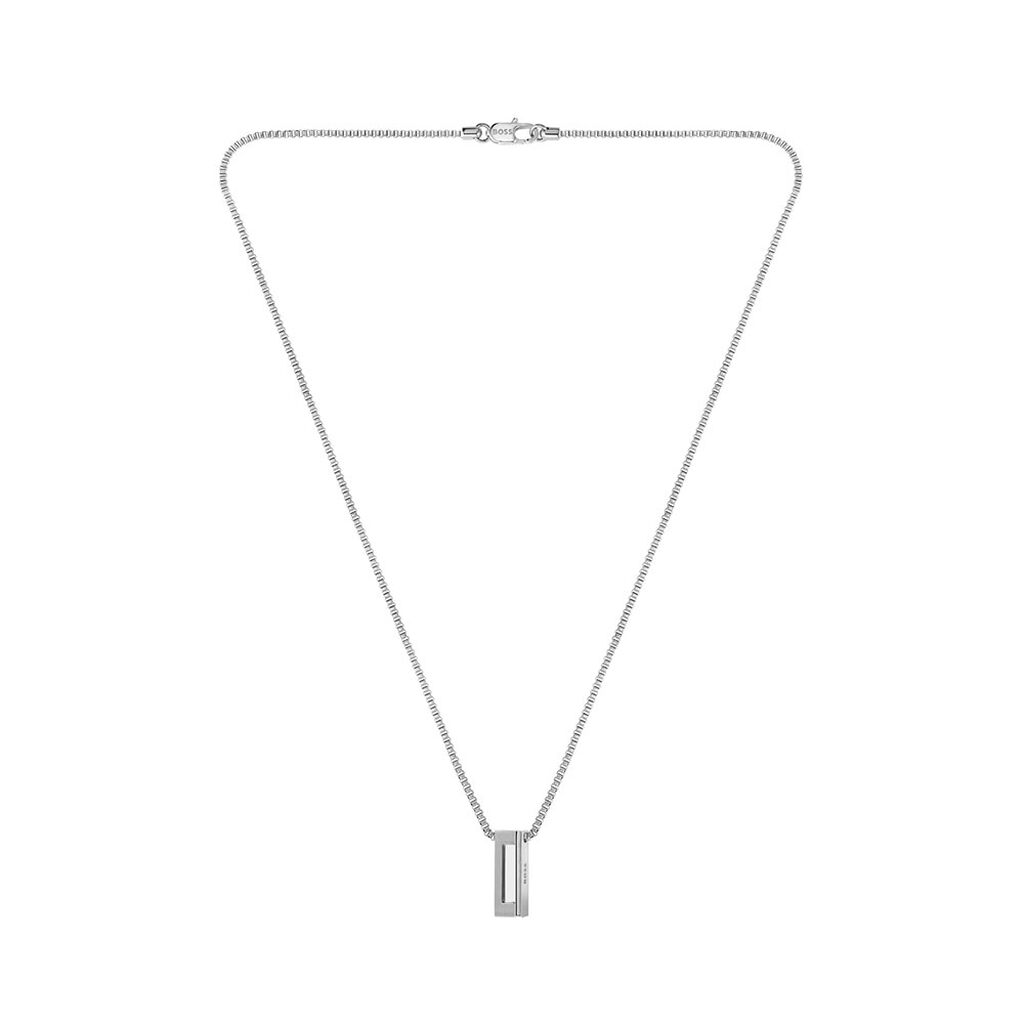 Collier Boss Candor Acier Blanc - Colliers Homme | Marc Orian