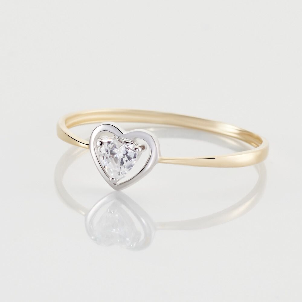 Bague Or Bicolore Goulvena Oxyde De Zirconium - Solitaires Femme | Marc Orian