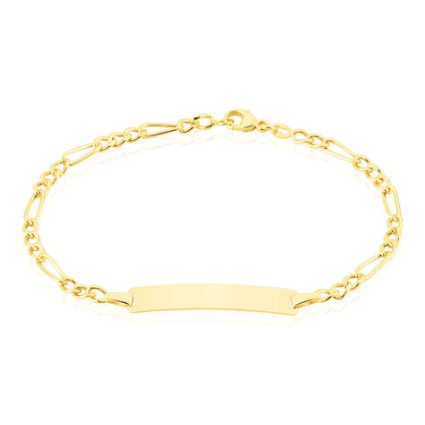 Bracelet Identité Bartolomee Maille Alternee 1/3 Or Jaune - Gourmettes Enfant | Marc Orian