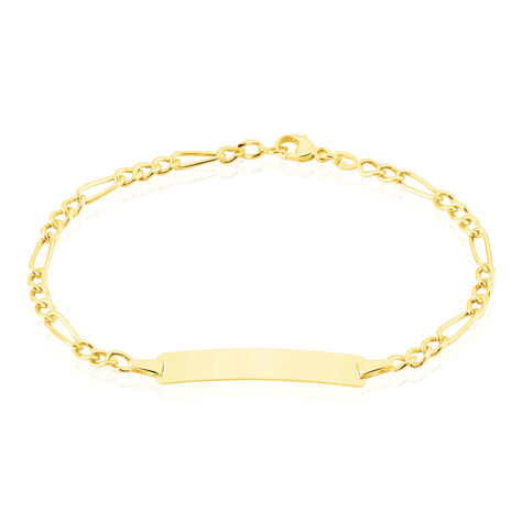 Bracelet Identité Bartolomee Maille Alternee 1/3 Or Jaune - Gourmettes Enfant | Marc Orian