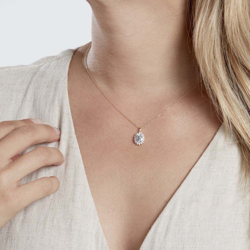 Collier Allande Or Jaune Topaze Et Oxyde De Zirconium - Colliers avec pierres Femme | Marc Orian