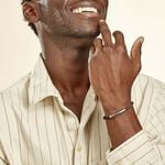 Bracelet Steph Acier Blanc Oxyde Noir - Bracelets cuir Homme | Marc Orian