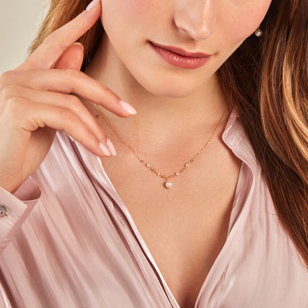 Collier Bindy Or Jaune Perle De Culture - Colliers avec pierres Femme | Marc Orian