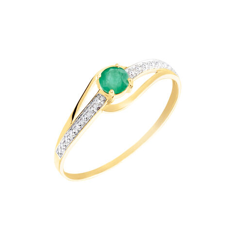 Bague Tanissia Or Jaune Emeraude - Bagues Femme | Marc Orian