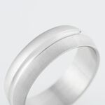 Alliance Argent Blanc Marius - Alliances Homme | Marc Orian