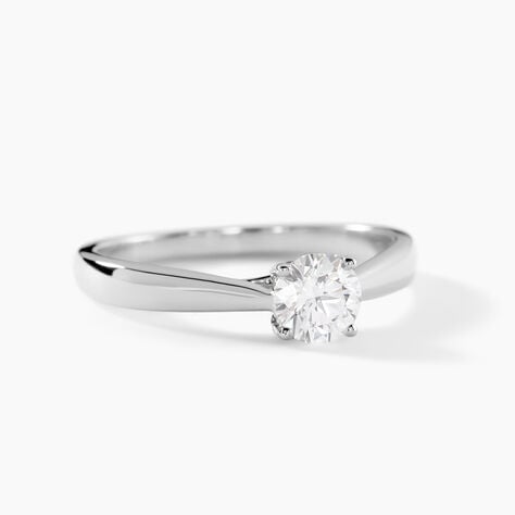 Bague Vicoeuria Ld Platine Blanc Diamant Synth&eacute;tique - Solitaires Femme | Marc Orian
