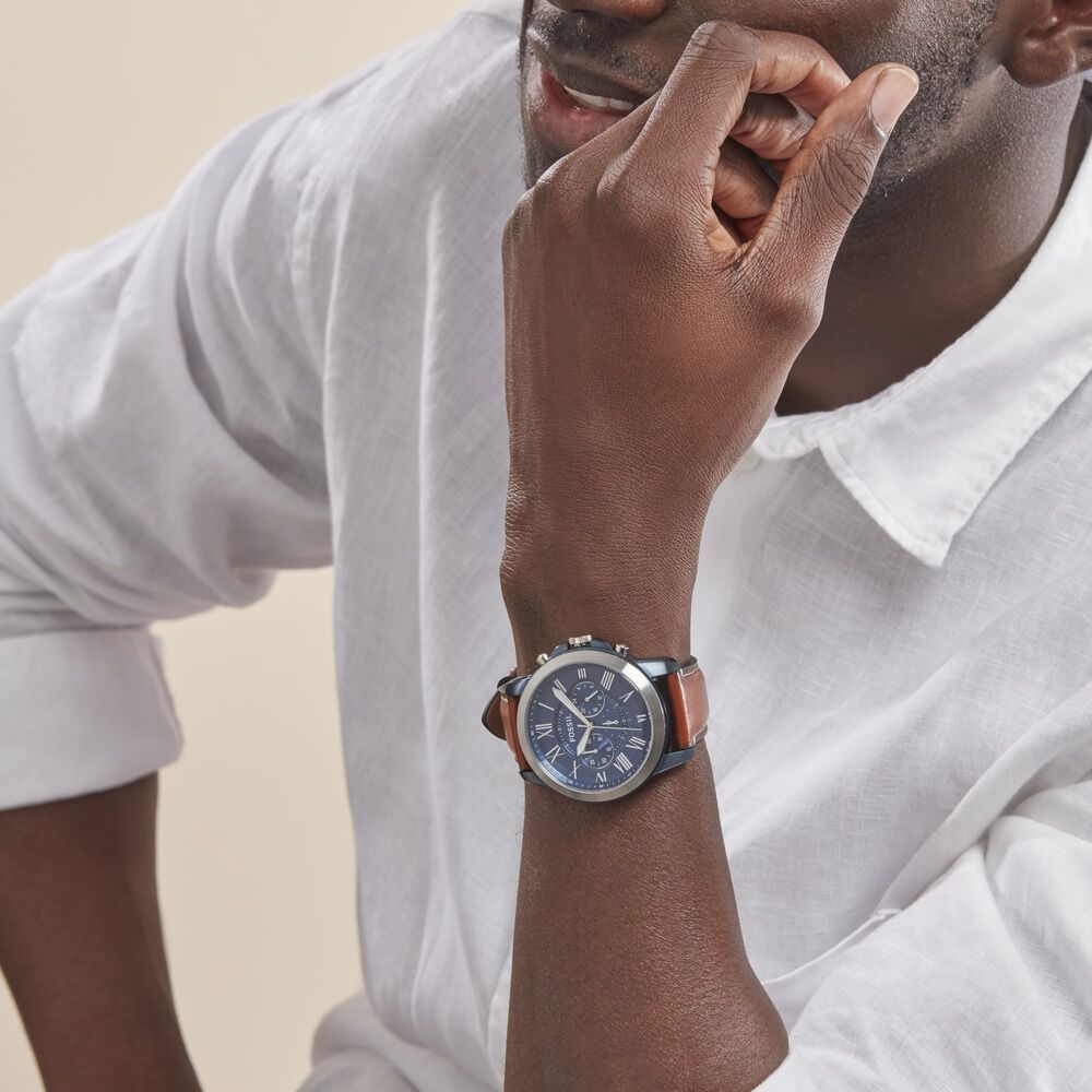 Montre Fossil Grant Bleu - HIMHB1B5300 • Marc Orian | Bijouterie en ligne