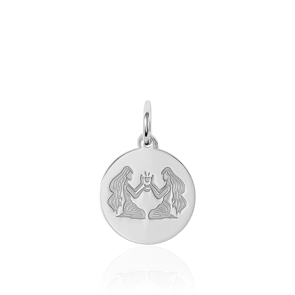 Pendentif Zodiaque Rond Argent Blanc - Bijoux personnalisés Famille | Marc Orian