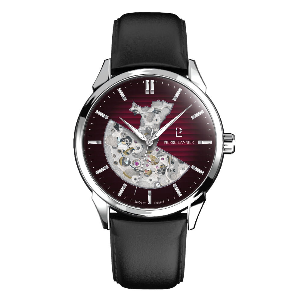 Montre Pierre Lannier Monarck Bordeaux - Montres automatiques Homme | Marc Orian