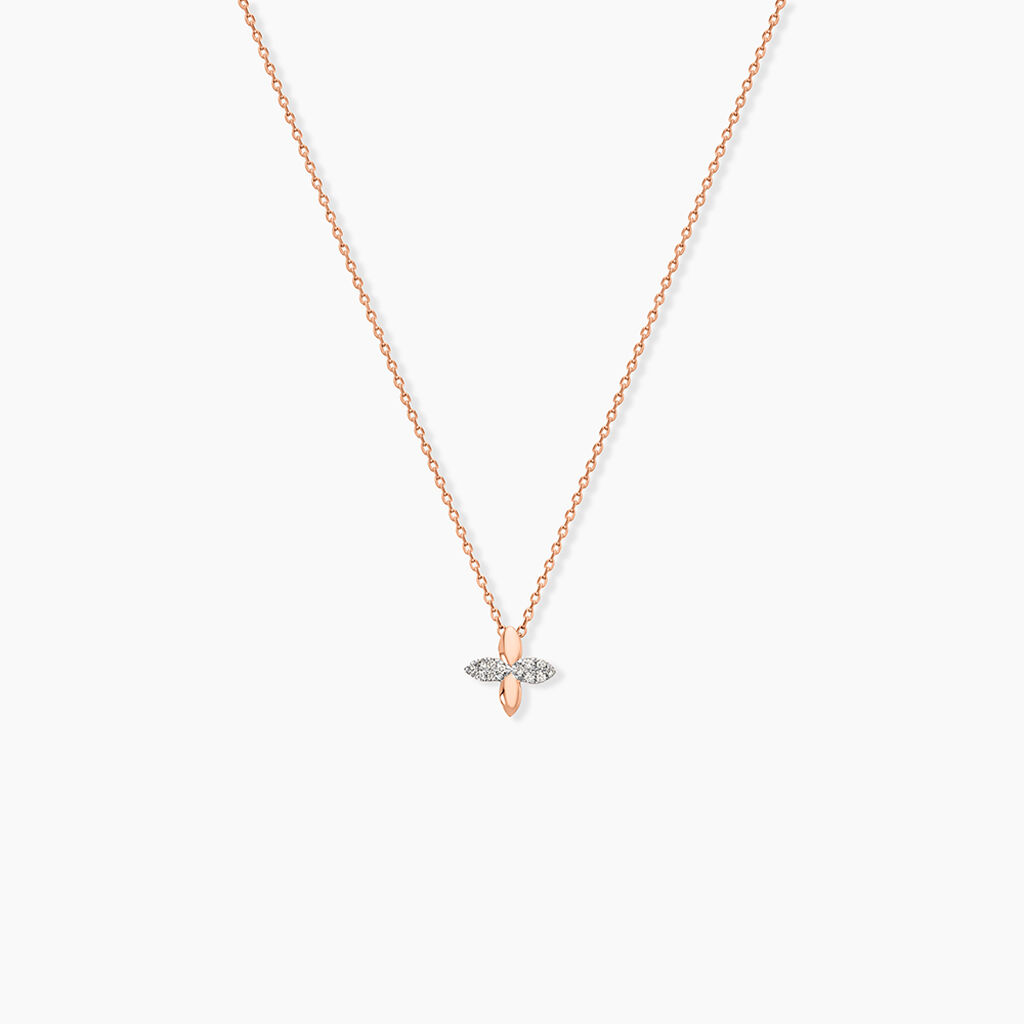 Collier Ginila Or Rose Diamant - Colliers avec pierres Femme | Marc Orian