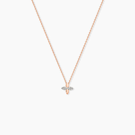 Collier Ginila Or Rose Diamant - Colliers avec pierres Femme | Marc Orian