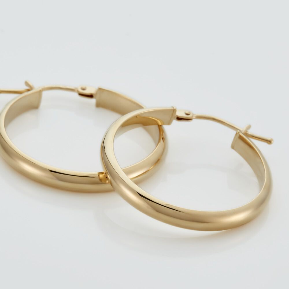 Cr&eacute;oles Shalana Lisses Demi Jonc Or Jaune - Cr&eacute;oles Femme | Marc Orian