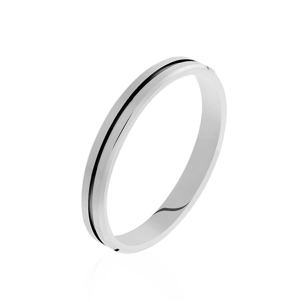 Alliance Rhodium Ruban Plat Palladium Bicolore - Alliances personnalisées Homme | Marc Orian