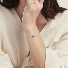 Bracelet Argent Blanc Clover Verre Oxydes De Zirconium - Bracelets chaînes Femme | Marc Orian