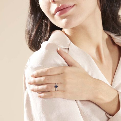 Bague Crista Or Blanc Saphir Et Diamant - Bagues Solitaire Femme | Marc Orian