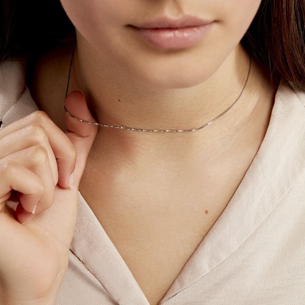 Chaîne Alyze Argent Blanc - Colliers ras du cou Femme | Marc Orian