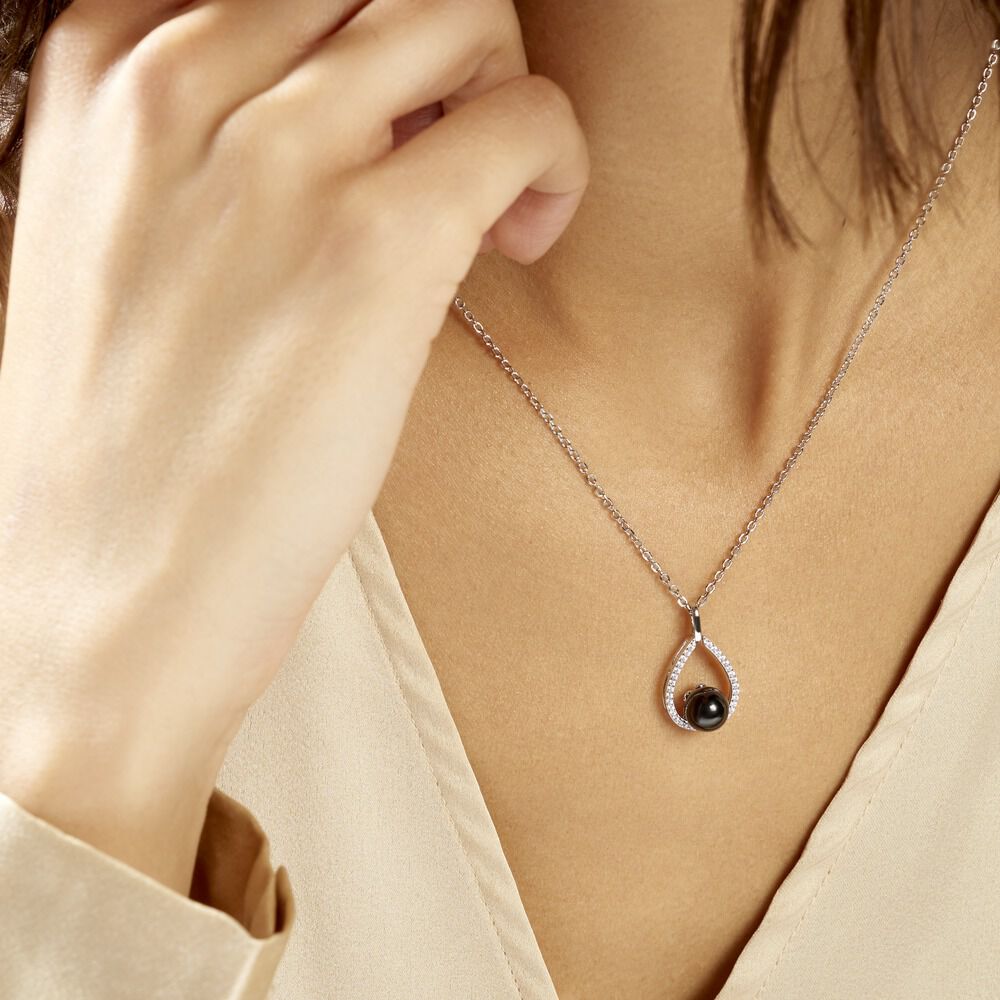 Collier Nerea Argent Blanc Céramique Et Oxyde De Zirconium - Colliers avec pierres Femme | Marc Orian