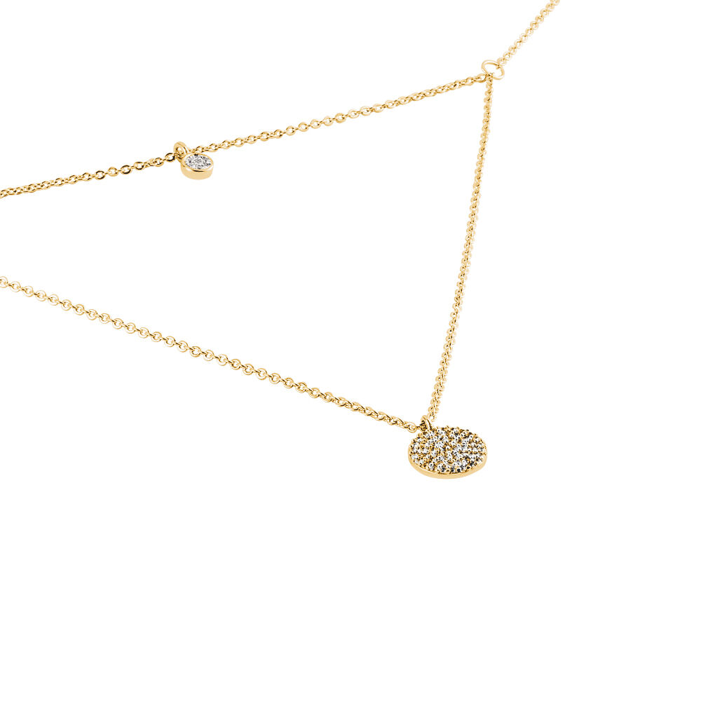 Collier Plaqu&eacute; Or Jaune Dev Oxyde De Zirconium - Colliers multirangs Femme | Marc Orian