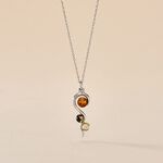 Collier Murriel Argent Blanc Ambre - Colliers avec pierres Femme | Marc Orian