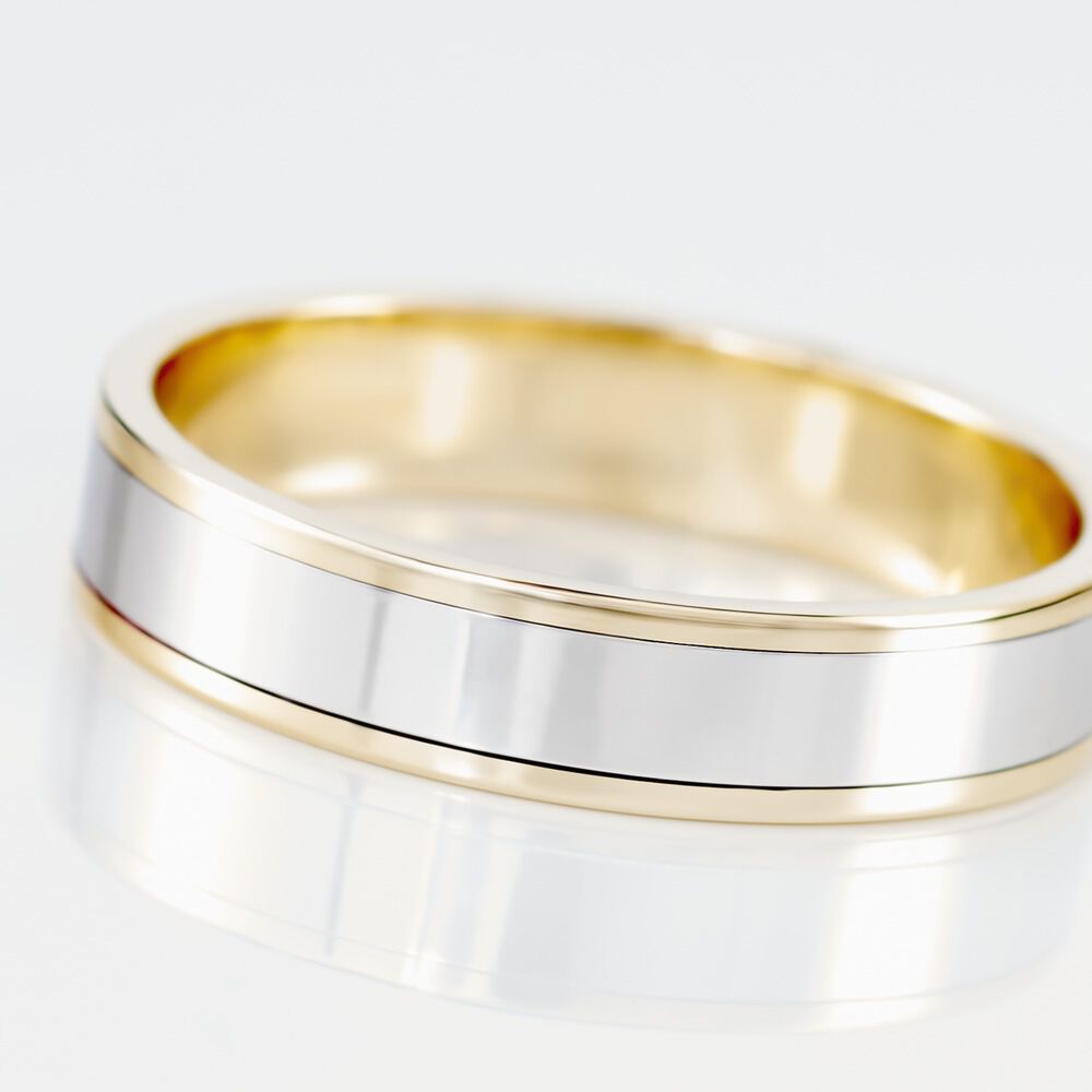 Alliance Hevan Ruban Or Bicolore - Alliances duo Unisex | Marc Orian