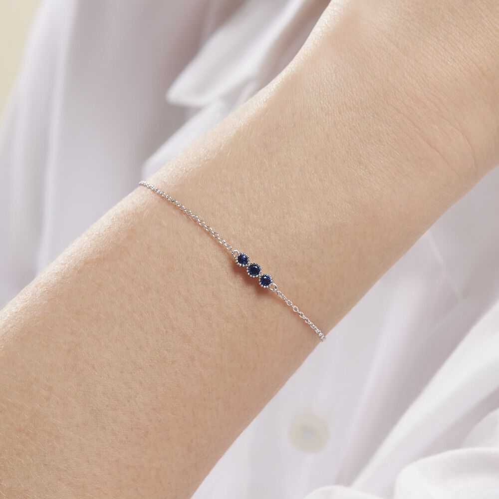 Bracelet Kasey Argent Blanc Oxyde De Zirconium - Bracelets chaînes Femme | Marc Orian