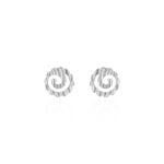 Boucles D'oreilles Puces Selima Argent Blanc - Puces Femme | Marc Orian