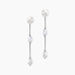 Boucles D'oreilles Pendantes Yuna Argent Blanc Perle De Culture - Pendantes Femme | Marc Orian