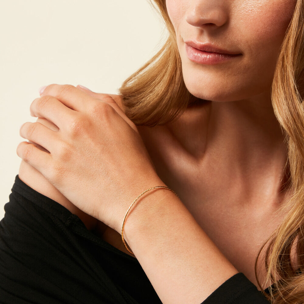 Bracelet Jonc Lou Plaqué Or Jaune - Bracelets joncs Femme | Marc Orian