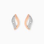 Boucles D'oreilles Puces Smeralda Or Rose Diamant - Puces Femme | Marc Orian