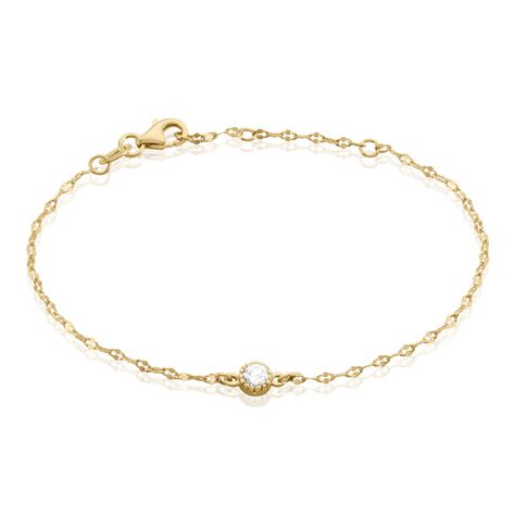 Bracelet Plaqué Or Jaune Lyn Oxyde De Zirconium - Bracelets chaînes Femme | Marc Orian
