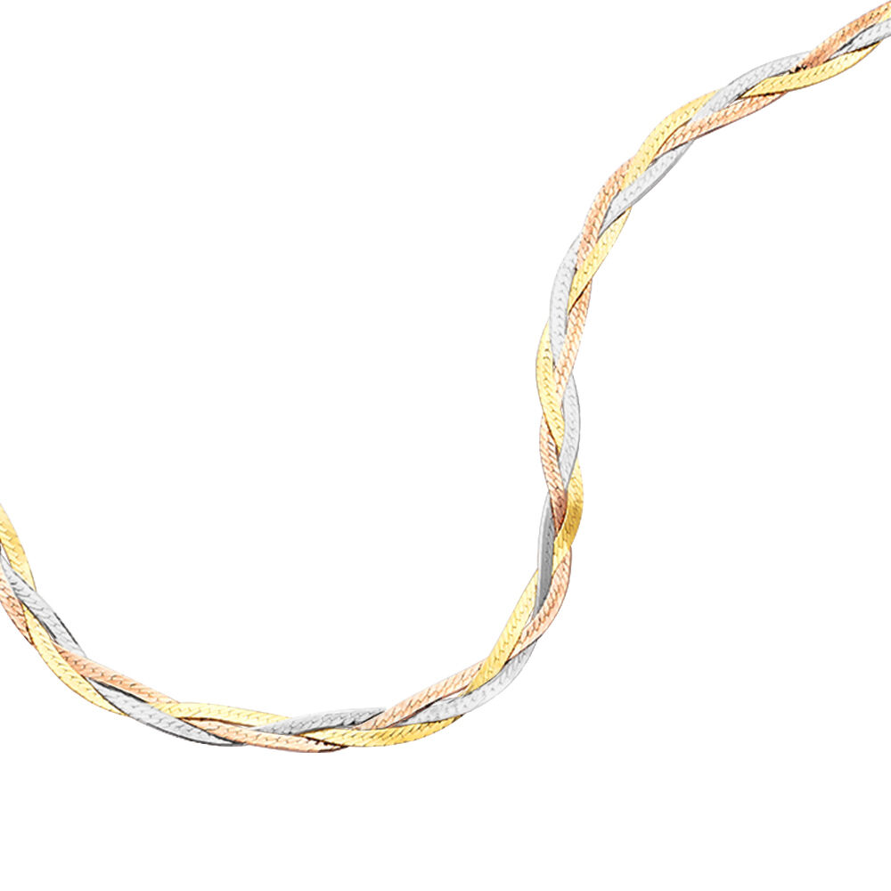 Collier Jasmin Tresse Or Tricolore - Chaines Femme | Marc Orian