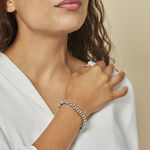 Bracelet Carola Maille Jaseron Argent Blanc - Bracelets mailles Femme | Marc Orian