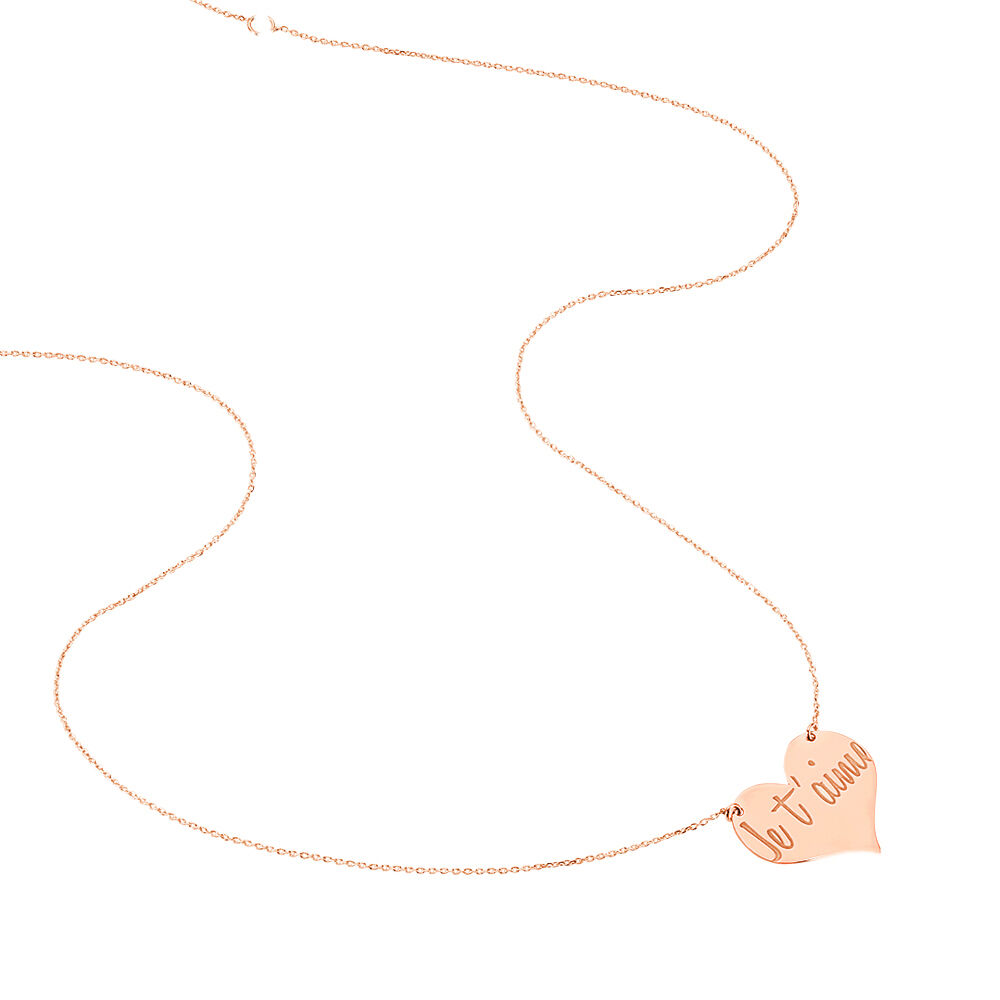 Collier Albizia Coeur Message Or Rose - Colliers ete Femme | Marc Orian