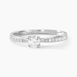 Bague Solitaire Hemera Or Blanc Diamant - Solitaires Femme | Marc Orian