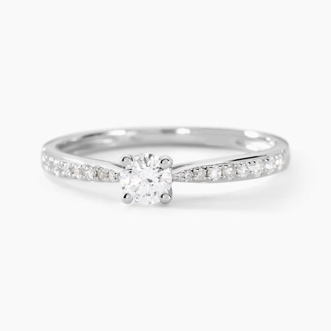 Bague Solitaire Hemera Or Blanc Diamant - Solitaires Femme | Marc Orian
