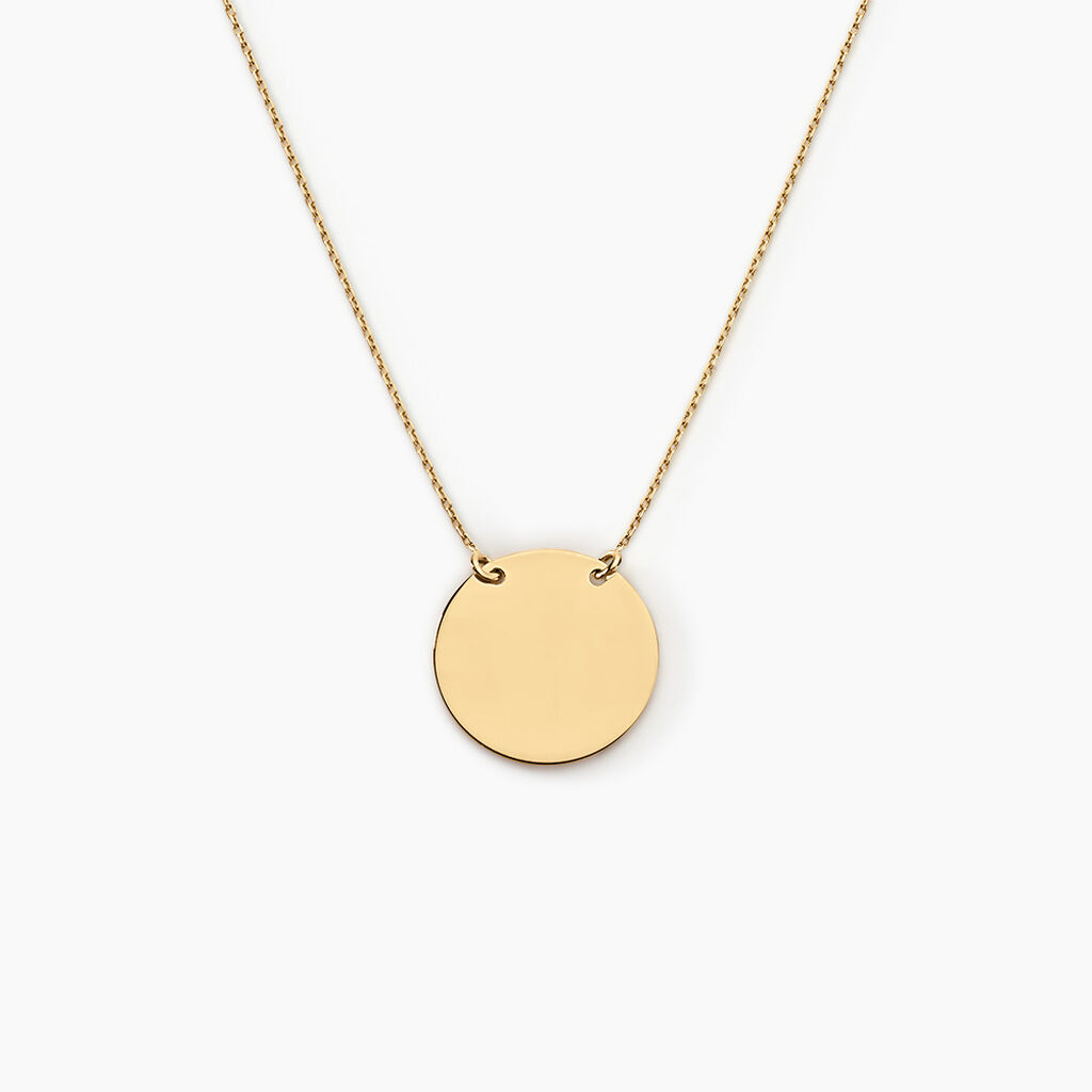 Collier Leana Pastille Gravable Or Jaune - Bijoux personnalis&eacute;s Enfant | Marc Orian